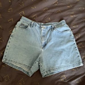Vintage Light Wash High Rise Riders Denim Mom Shorts Sz L